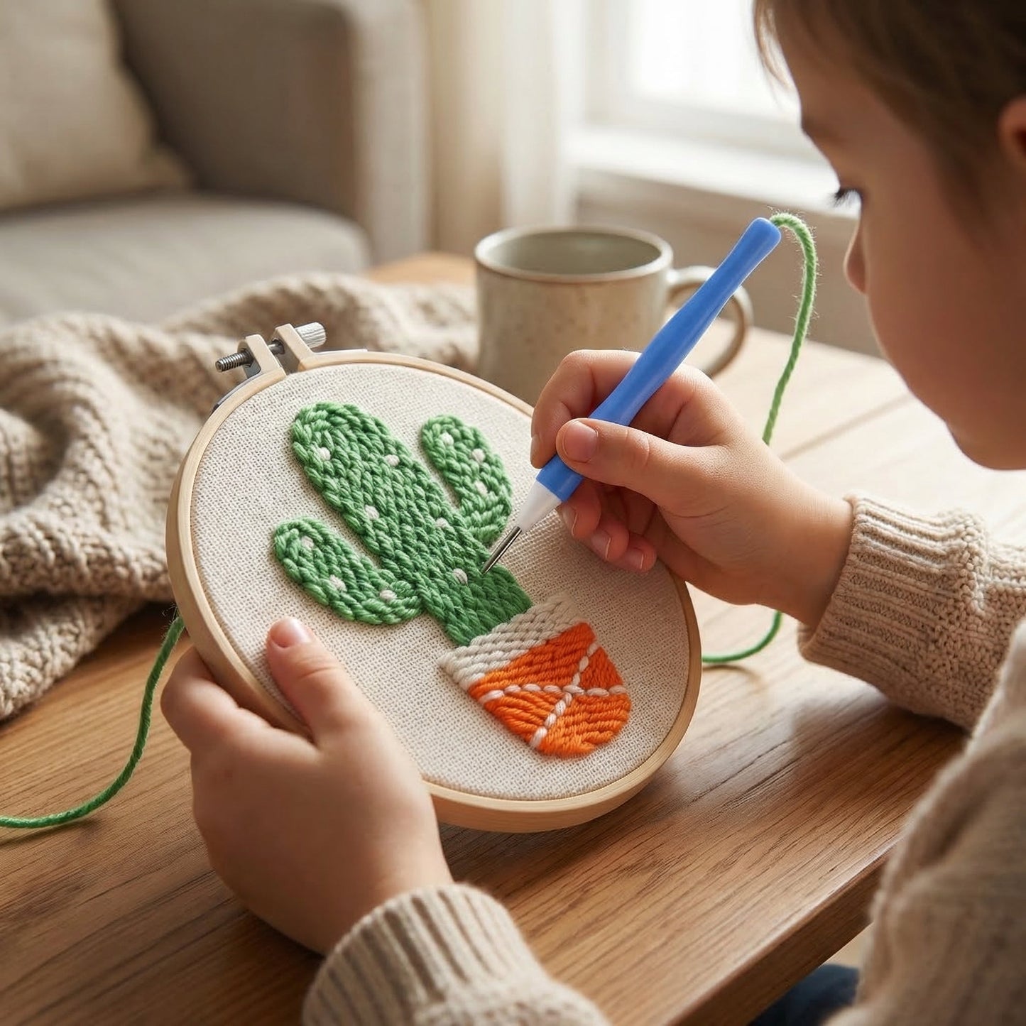 Punch Needle Kit Printed Fabric & Tools 17 Patterns