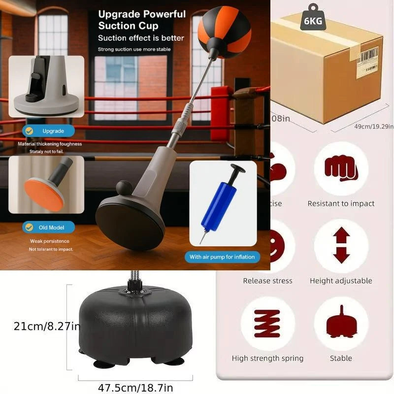 Punching Bag Stand Height-Adjustable Stable Base Ball & Pump