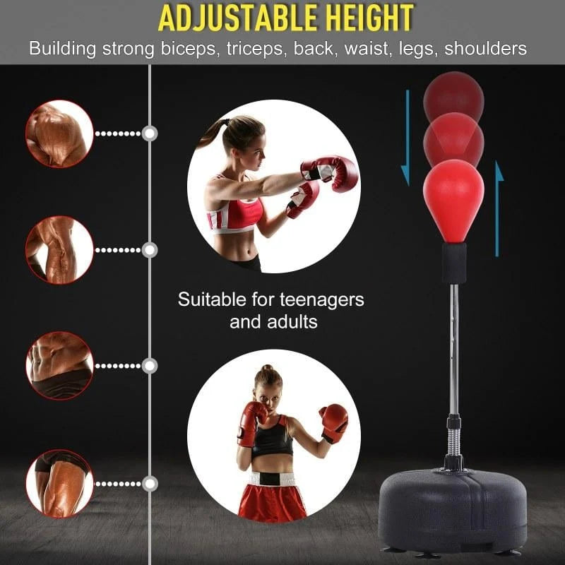 Punching Bag Stand Height-Adjustable Stable Base Ball & Pump