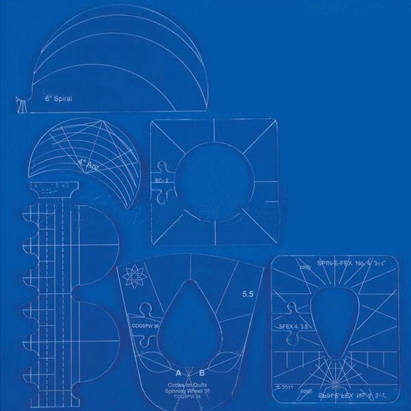 Quilt Template Transparent Acrylic 12 Patterns