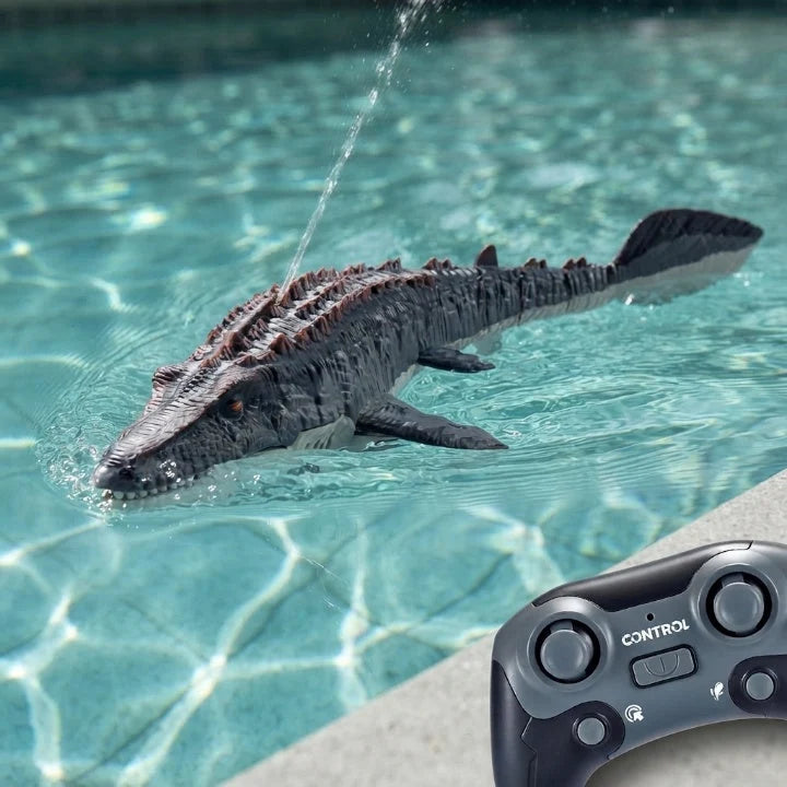 RC Mosasaurus Toy Realistic Swimming 2.4 GHz Remote
