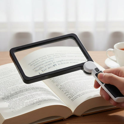 Reading Magnifier 5x Magnification Foldable & Dimmable LED