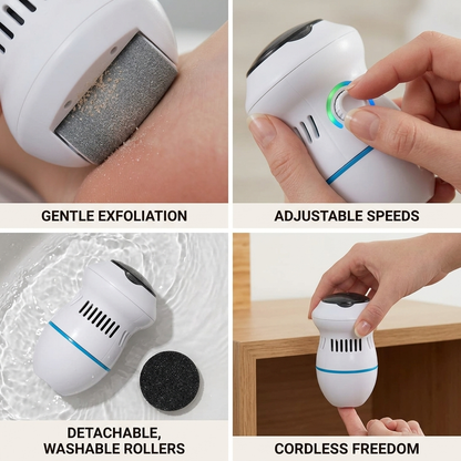 Rechargeable Cordless Electric Callus Remover (Detachable Washable Rollers)