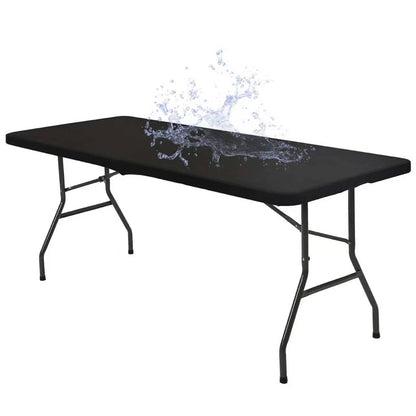 Rectangular Table Cover Stretch Polyester Water-Repellent & Wind-Resistant