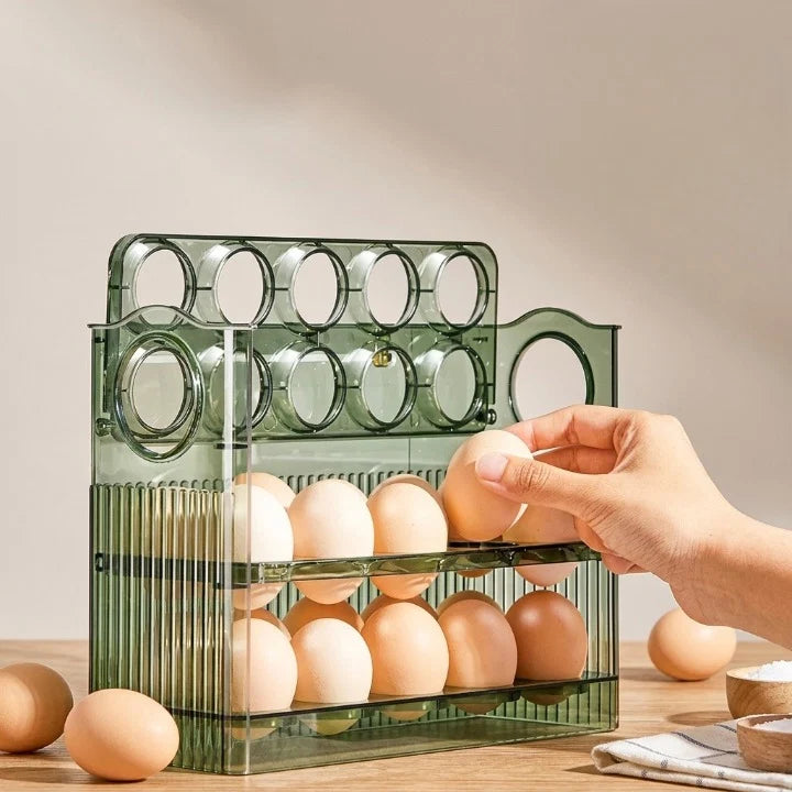 Refrigerator Egg Organizer Stackable Space-Saving BPA-Free