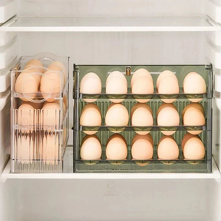 Refrigerator Egg Organizer Stackable Space-Saving BPA-Free