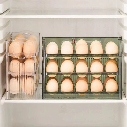 Refrigerator Egg Organizer Stackable Space-Saving BPA-Free