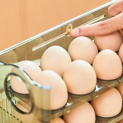Refrigerator Egg Organizer Stackable Space-Saving BPA-Free