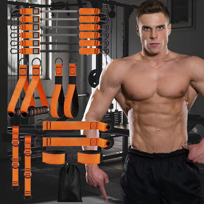 Resistance Band Set 35–269 Lbs Natural Latex Modular Rod
