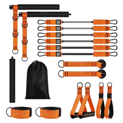 Resistance Band Set 35–269 Lbs Natural Latex Modular Rod
