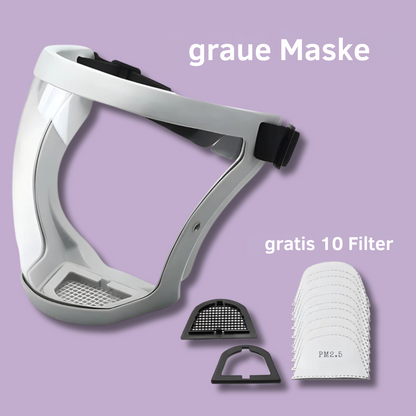 Respirator Mask Reusable Dual HEPA Filter Waterproof Neoprene