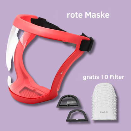 Respirator Mask Reusable Dual HEPA Filter Waterproof Neoprene