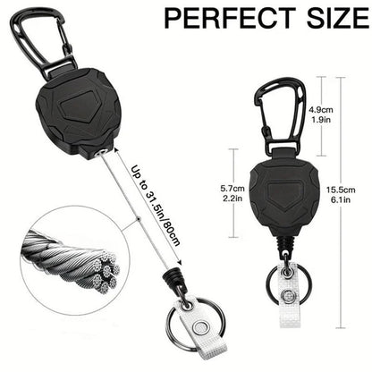 Retractable Badge Reel 31.5 Inch Cord & 360° Swivel