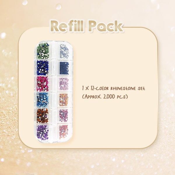 Rhinestone Applicator Kit Holds 70 Stones No Glue