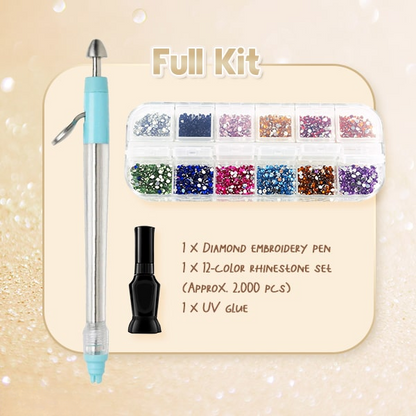 Rhinestone Applicator Kit Holds 70 Stones No Glue
