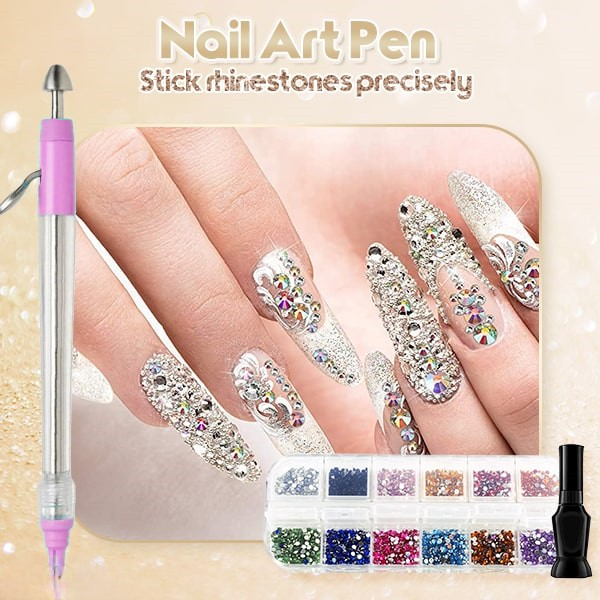 Rhinestone Applicator Kit Holds 70 Stones No Glue