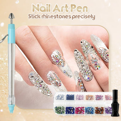 Rhinestone Applicator Kit Holds 70 Stones No Glue