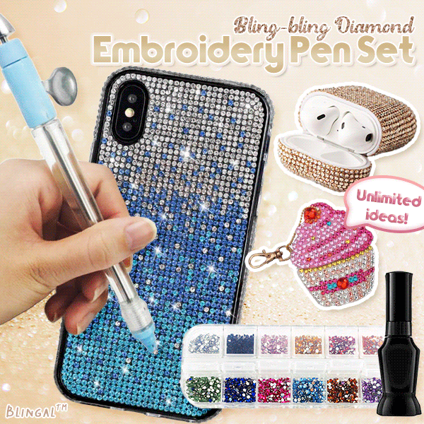 Rhinestone Applicator Kit Holds 70 Stones No Glue