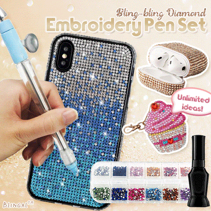 Rhinestone Applicator Kit Holds 70 Stones No Glue