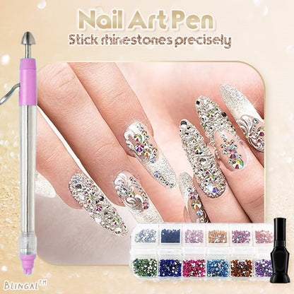 Rhinestone Applicator Kit Holds 70 Stones No Glue