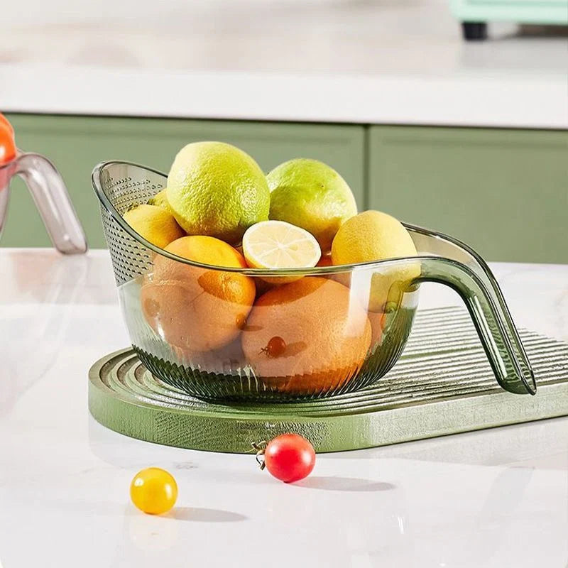 Rice Washing Bowl 2-in-1 Fine Mesh Strainer