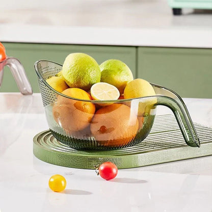 Rice Washing Bowl 2-in-1 Fine Mesh Strainer