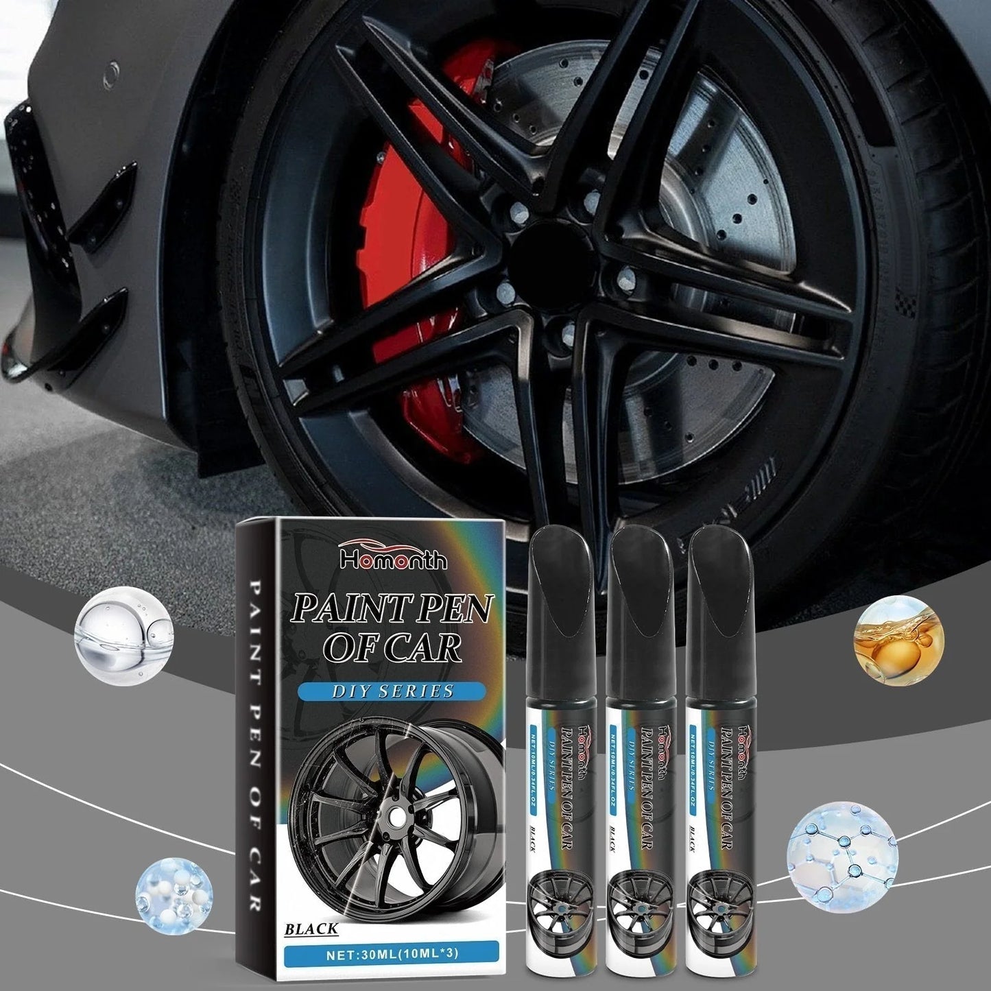 Rim Touch-Up Pen Fine Tip Water & Rust-Resistant