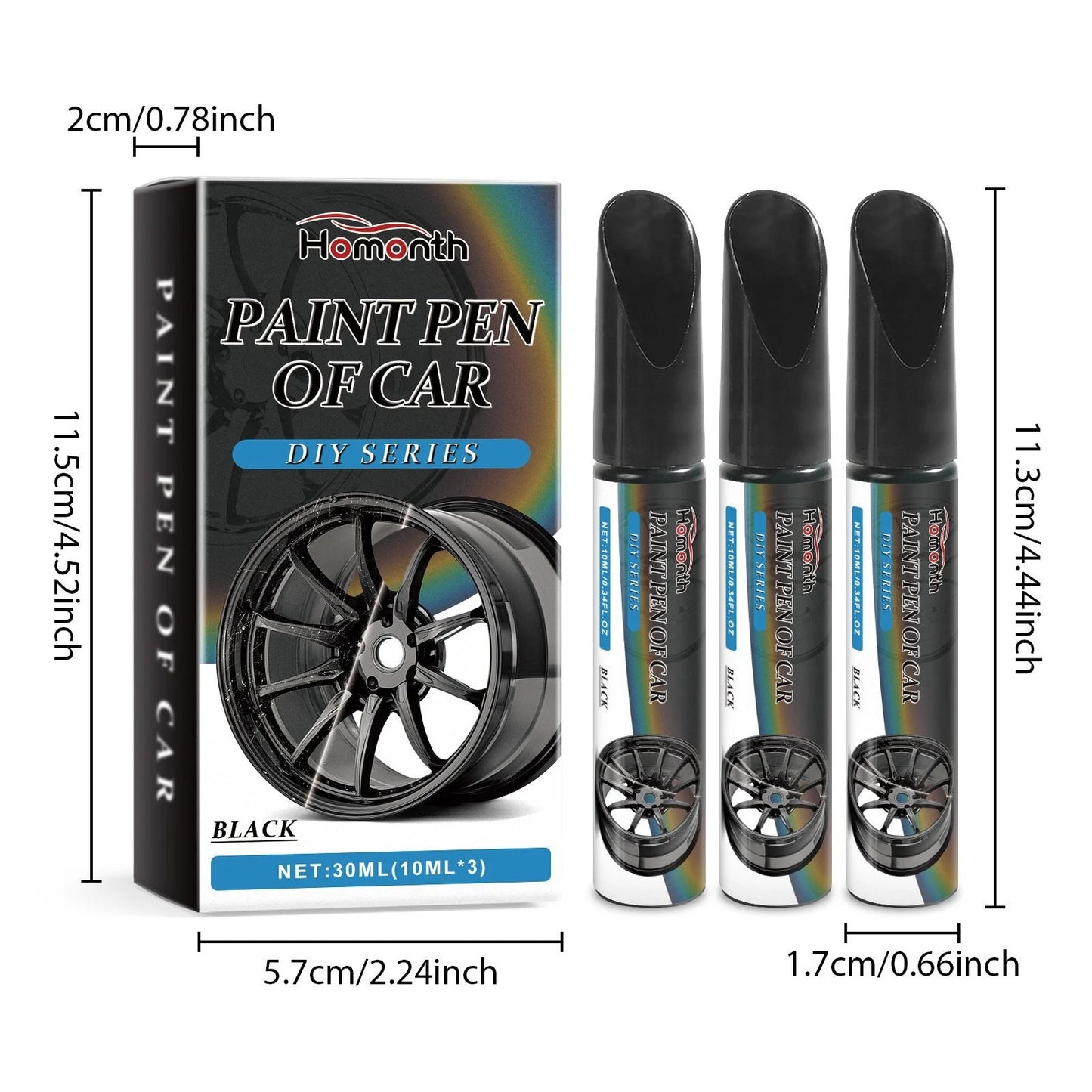 Rim Touch-Up Pen Fine Tip Water & Rust-Resistant