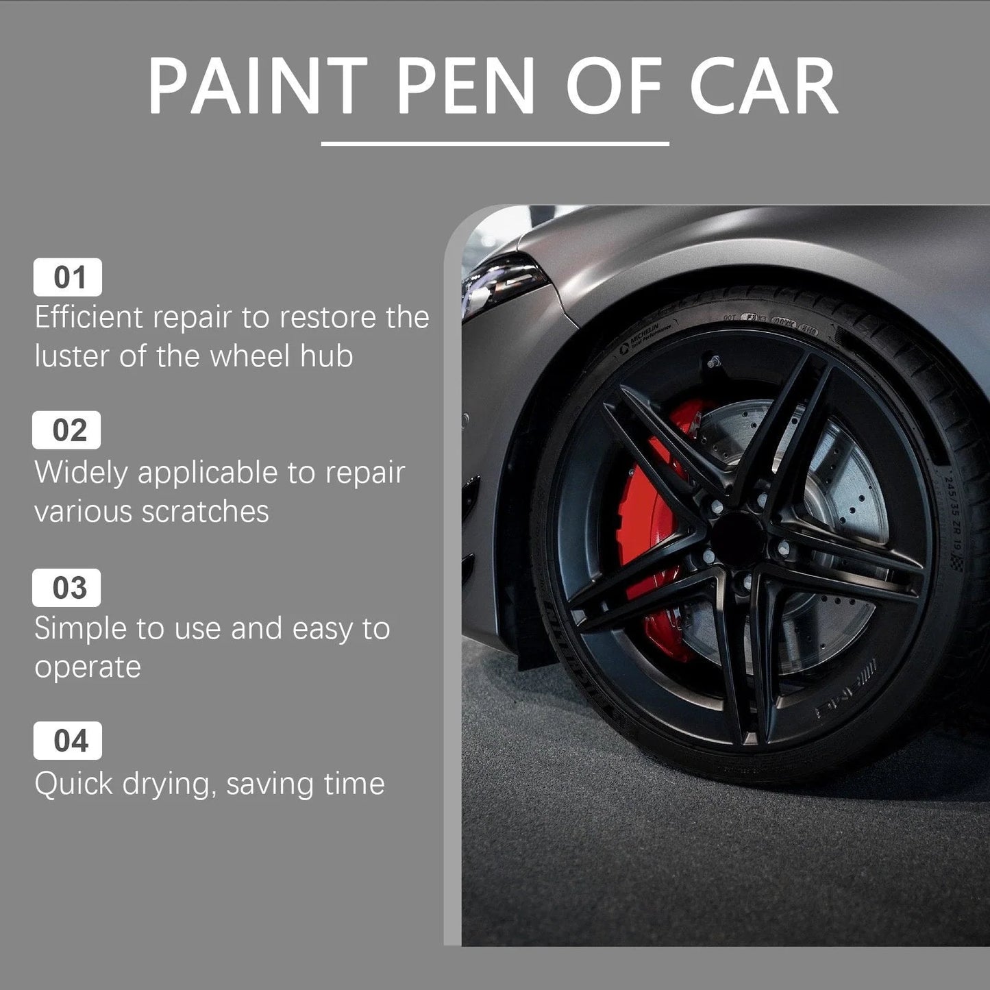 Rim Touch-Up Pen Fine Tip Water & Rust-Resistant