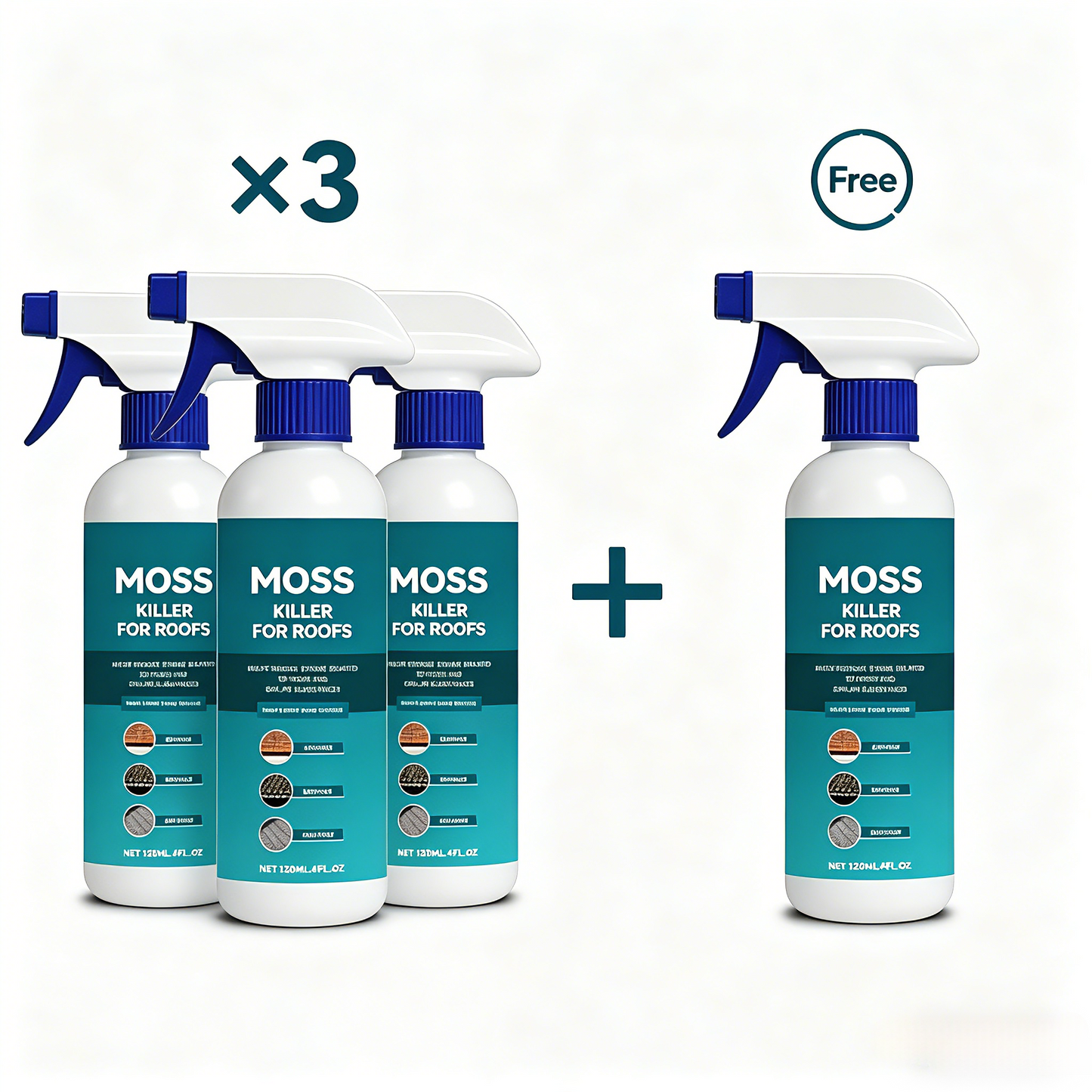 Roof Cleaner Spray Moss & Algae Remover 120 ml