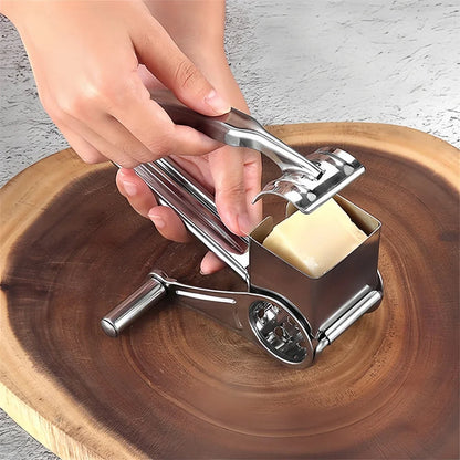 Rotary Cheese Grater Stainless Steel Hand-Cranked Compact