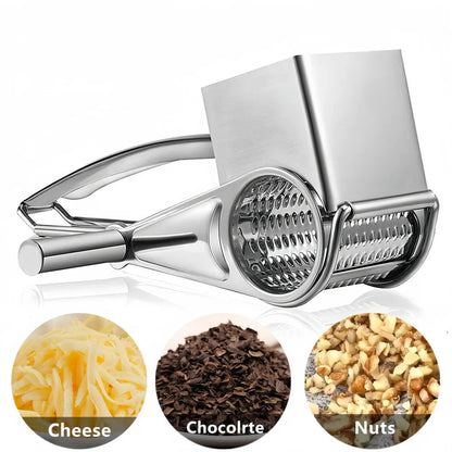 Rotary Cheese Grater Stainless Steel Hand-Cranked Compact