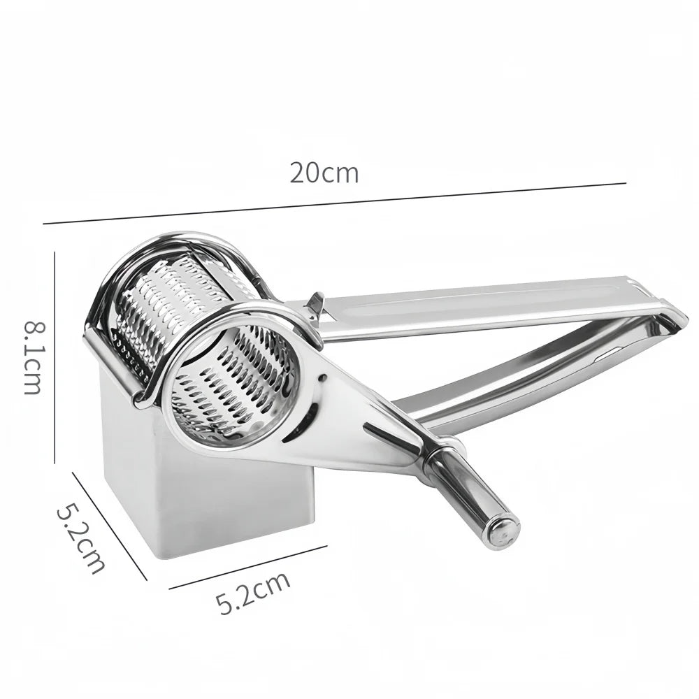 Rotary Cheese Grater Stainless Steel Hand-Cranked Compact
