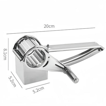 Rotary Cheese Grater Stainless Steel Hand-Cranked Compact