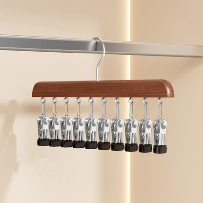 Rotating Hanger Solid Wood 360 Degree Non-Slip Clips