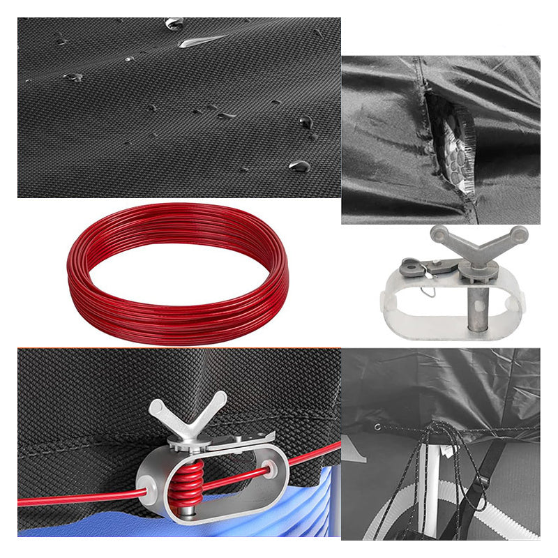 Round Pool Cover Waterproof Tension Cable & Winch