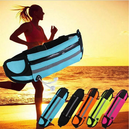Running Belt Ultralight Stretch Fit Water-Repellent Lycra Sealed Zipper