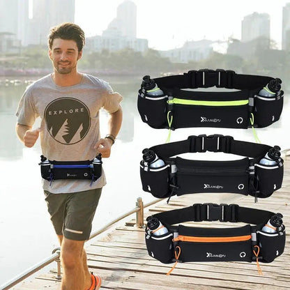 Running Belt Water-Repellent Neoprene Dual Bottle Holders