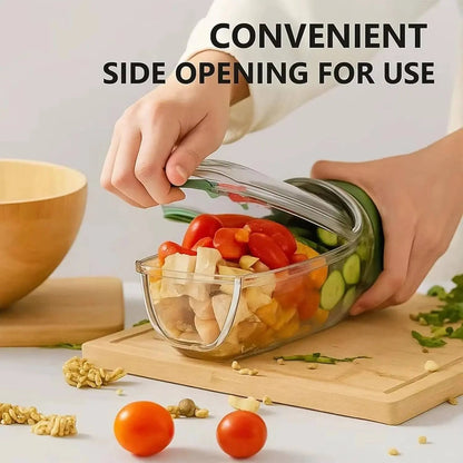Salad Container Leak-Proof Screw Lid Layered Design