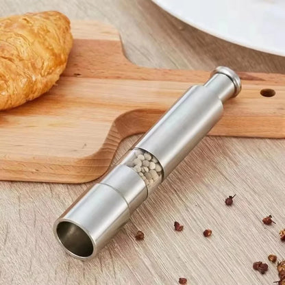 Salt & Pepper Mill One-Handed Push Stainless Steel