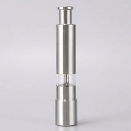 Salt & Pepper Mill One-Handed Push Stainless Steel