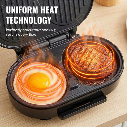 Sandwich Maker Double Non-Stick Plates Sturdy Metal Body