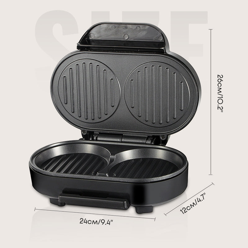 Sandwich Maker Double Non-Stick Plates Sturdy Metal Body