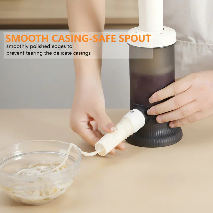 Sausage Stuffer Manual Controlled Plunger 4 Nozzles