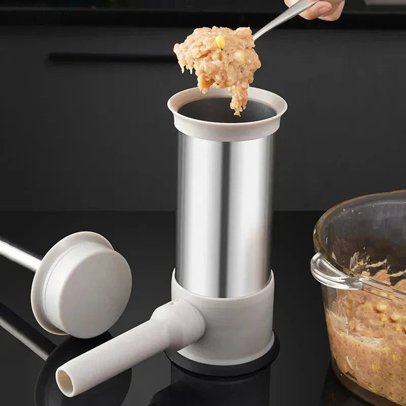 Sausage Stuffer Stainless Steel Manual Lever Four Filling Tubes