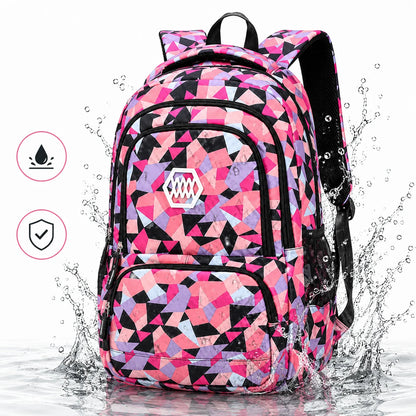 School Backpack Set 3-Piece Water-Resistant Polyester Laptop Pocket