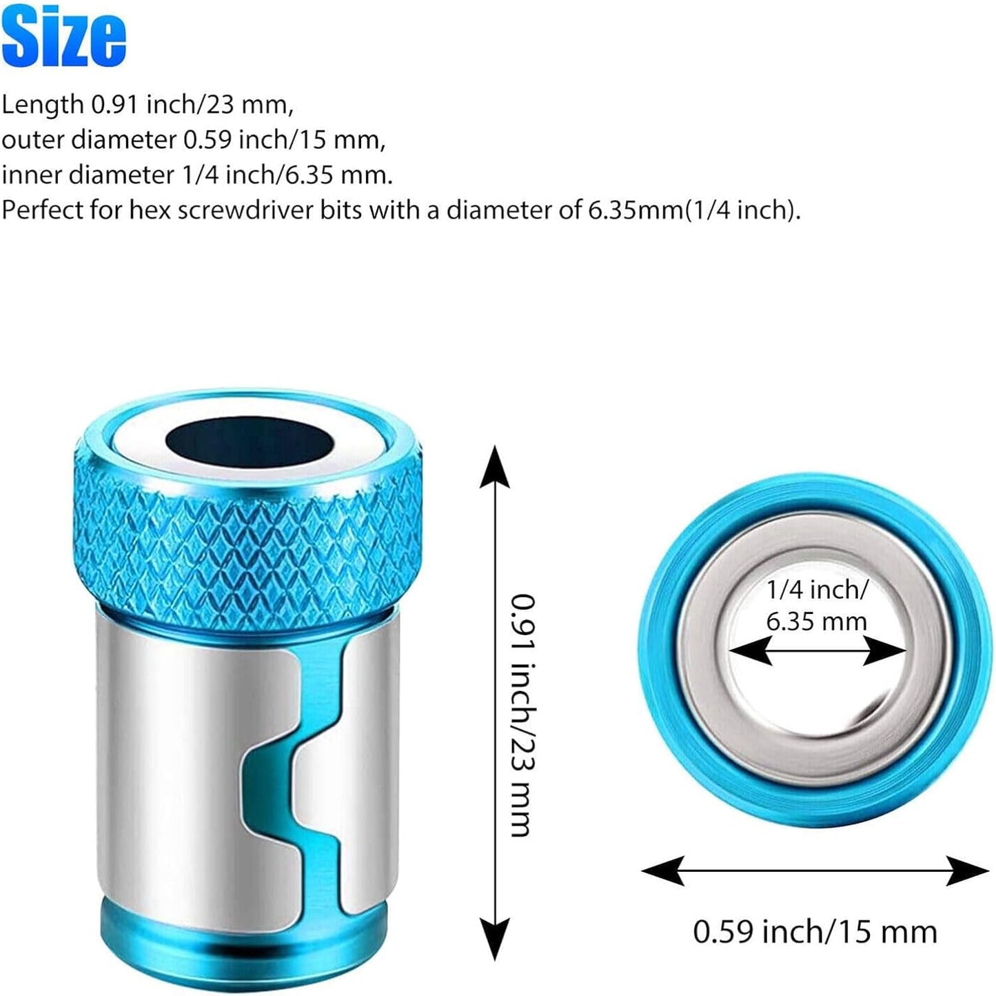 Screwdriver Bit Holder Magnetic Tip & Adjustable Depth