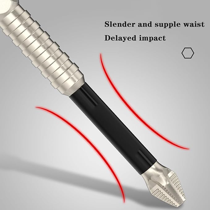Screwdriver Bits Magnetic Hardened Carbon Steel Set of 6