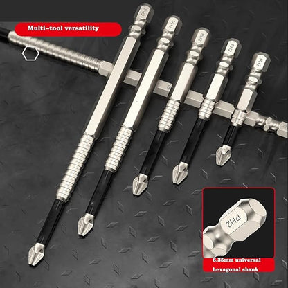 Screwdriver Bits Magnetic Hardened Carbon Steel Set of 6