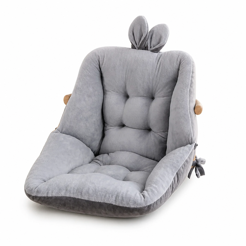 Seat & Back Cushion Ergonomic Tailbone Relief Velour Cover